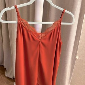 Cato Camisole size small. Burnt orange. Lace detail. Est.1946;
